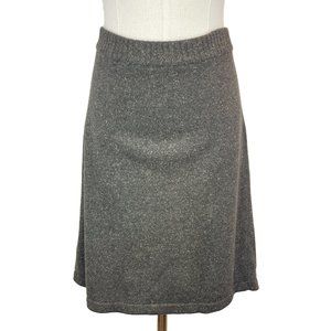 J. Jill Melange Dark Brown Knit Silk Blend Skirt